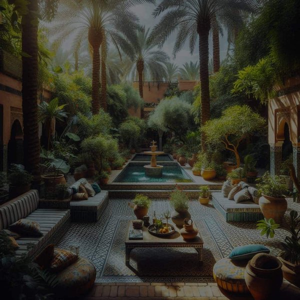 Peut-on trouver un riad avec un jardin luxuriant au cœur de Marrakech?