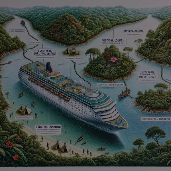 Quels itinéraires de croisière incluent des stages de survie en forêt tropicale?
